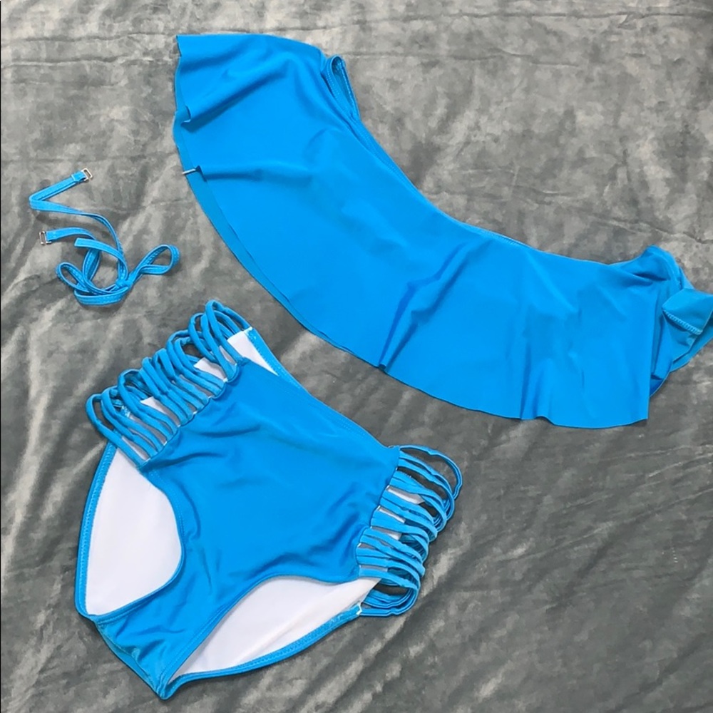 Baby blue swim suit | two piece